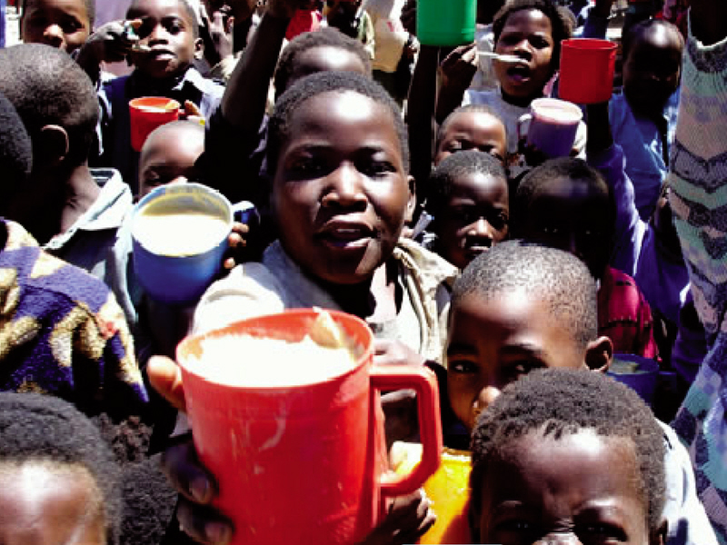 Malawi children asking for more