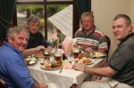Enjoying a wonderful meal in the clubhouse