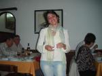 Marianna in the Restaurant Nobre after the club meeting.