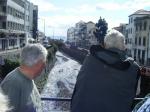 Ed and John pondering how such a pleasant river could have overflowed and done so much damage in Feb 2010