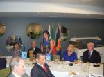 President Marianna welcomoing the guests at the Thursday dinner