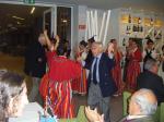Ron Hepworth and John Pearson dancing folklore with the Gaulo Girls