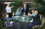 Toasting new members Alan and Sian after their induction.