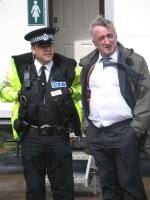 Nigel with his Police Escort ?