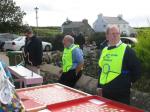 Rotarians Ian Burrell, Richard Ashworth and David Le Prevost man the stalls.