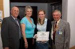 Fiona Cross with Mick Blackford, Angela Veitch and Rotary Club of Burgess Hill and District President Bill Capps