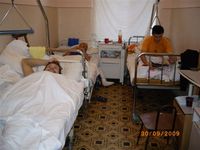 an orthopaedic ward with some of those operated on whilst Brian was there