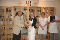 Lucy with DGE Roger Percival and Judges Richard and Amy from Bettys Cookery School_1.JPG