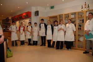 Head of Bettys cookery school Richard Jones (pictured right) with the nine finalists
