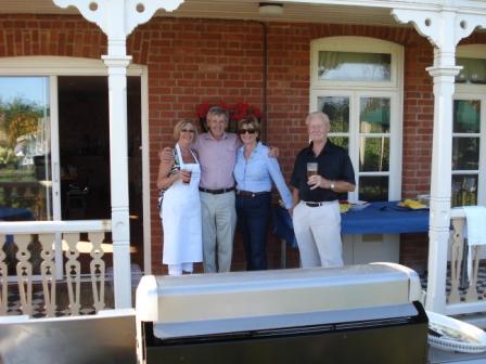 From left to right - Jan Saunders, President Richard Maxwell, Host Margaret Crowe, and Ron Ketley.