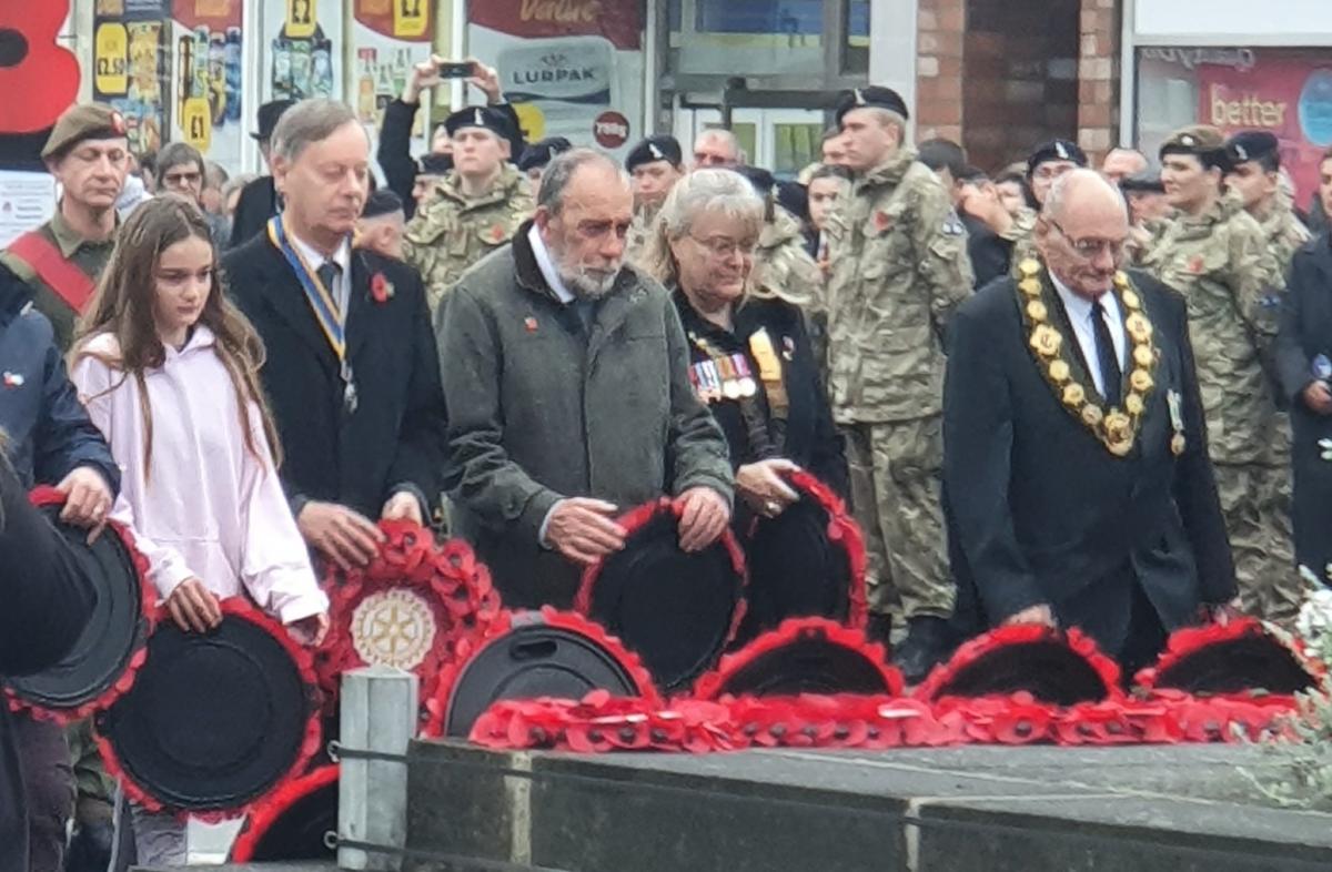 President Mark Haydon laid the wreath at March War Memorial