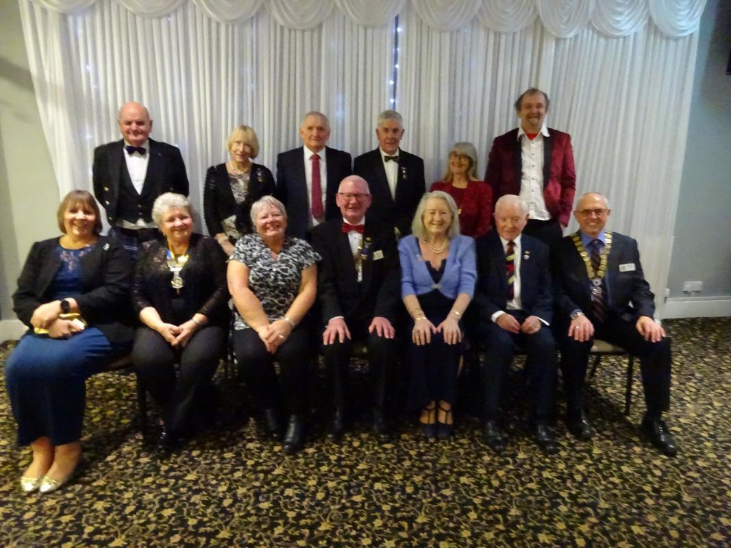 President's Night - President Scott Elliot with some of his guests from other clubs.