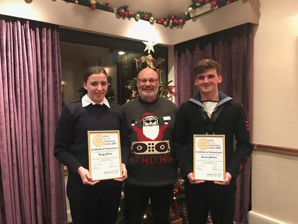 Kirsty and Connor with our member Jim Houston who is also the RYLA Co-coordinator for District 1010