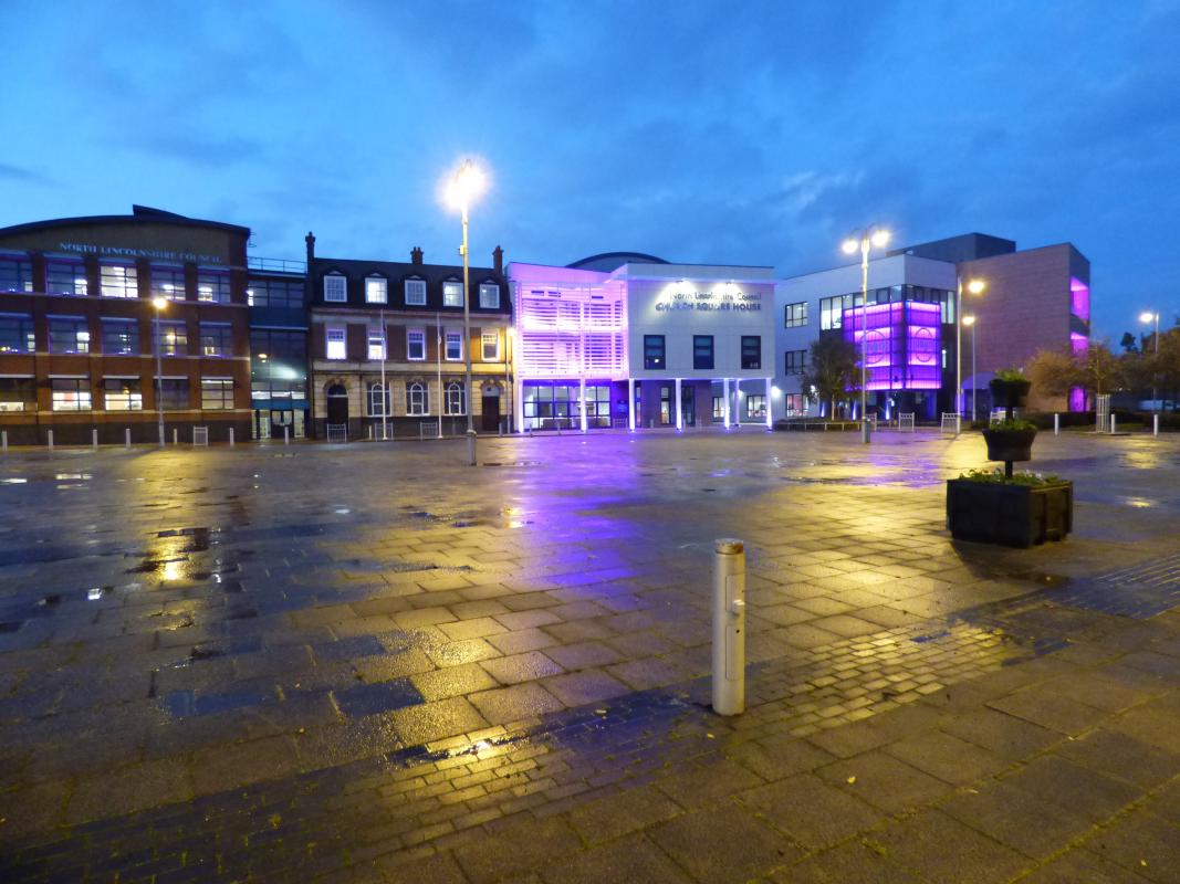 Church Square, Scunthorpe, was Purple For Polio again on 24th October 2021. We also planted purple crocus bulbs at Ashby Link, where the Mayor of North Lincolnshire joined us, to raise awareness of the Rotary End Polio Now campaign.