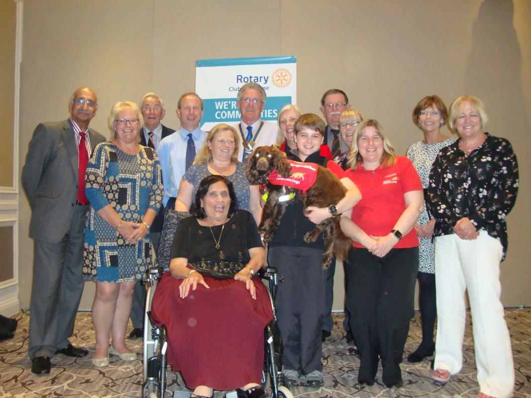 Peter Hook and Linda Emery with charities' representatives