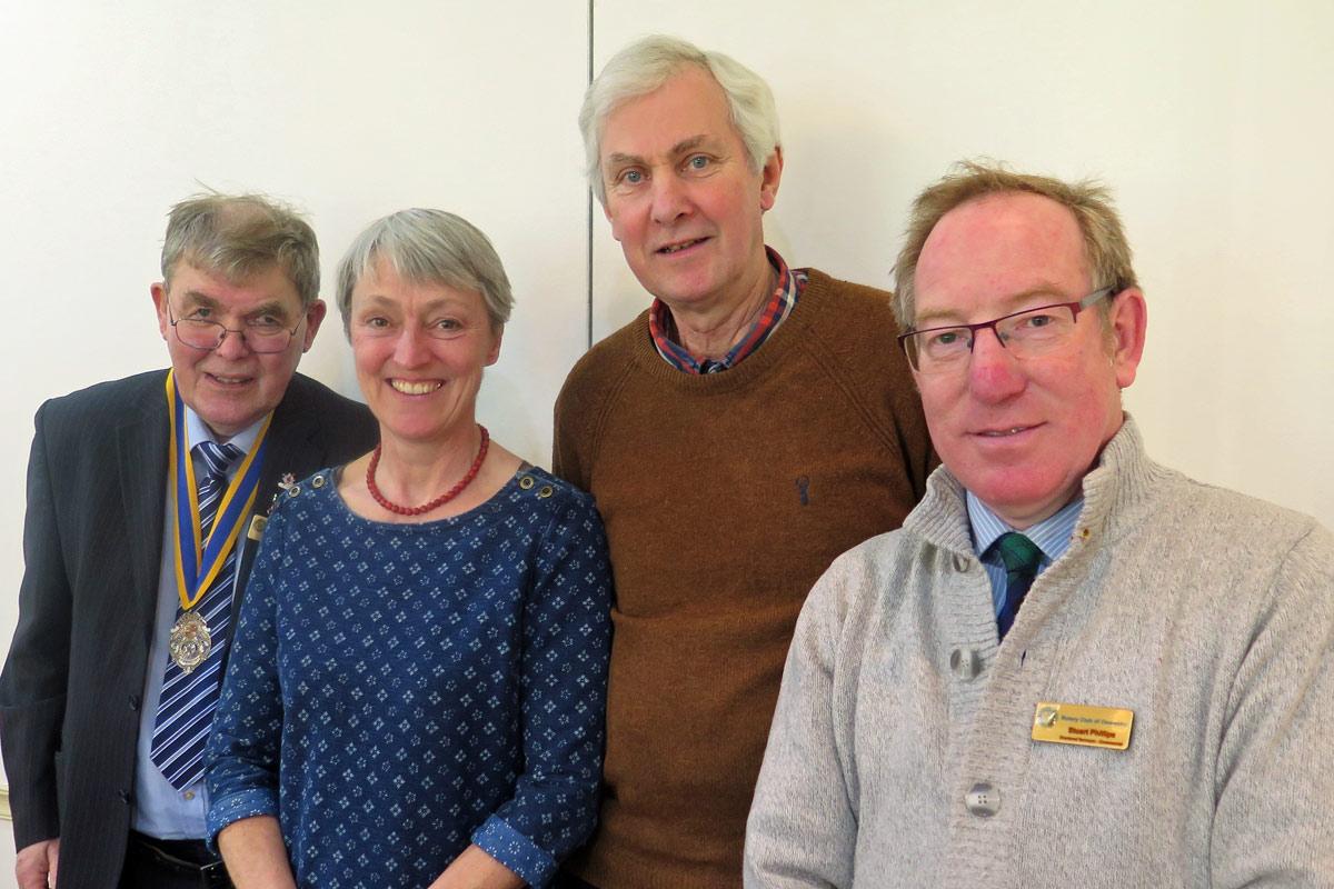 (l-r) Pres Mark Liquorish, Ingrid and Bob Knowles, Stuart Phillips
