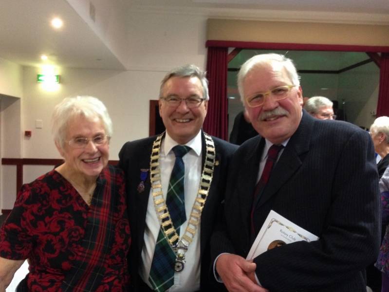 17th January 2015 - Annual Burns Supper - President Robert Dickie with guest speakers Rev Alastair Jessamine and Mrs Ada McDonald