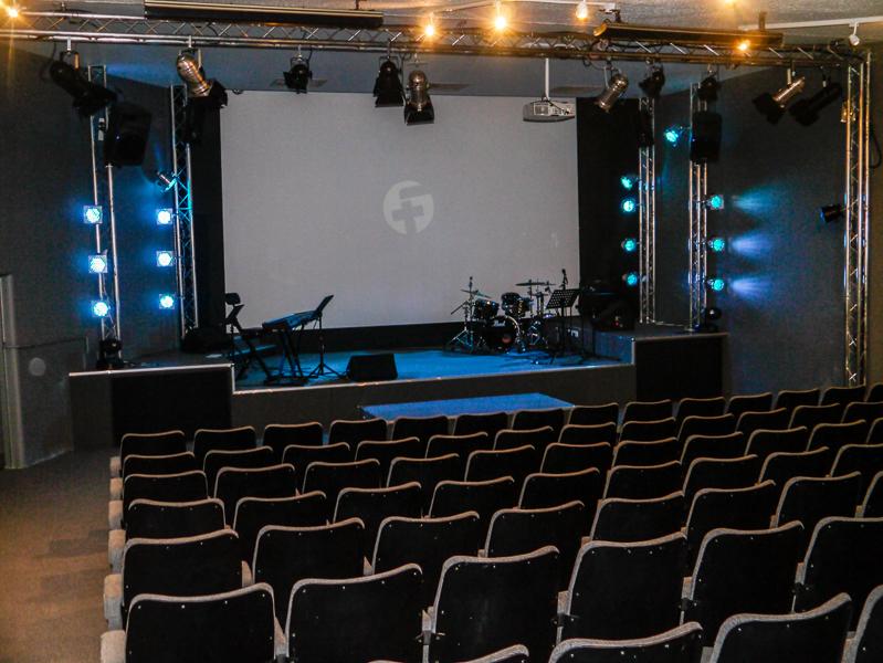 Youth Drop in Centre Freedom Church - An auditorium fitted out with PA equipment and lighting using some of the funds raised by Rotary
