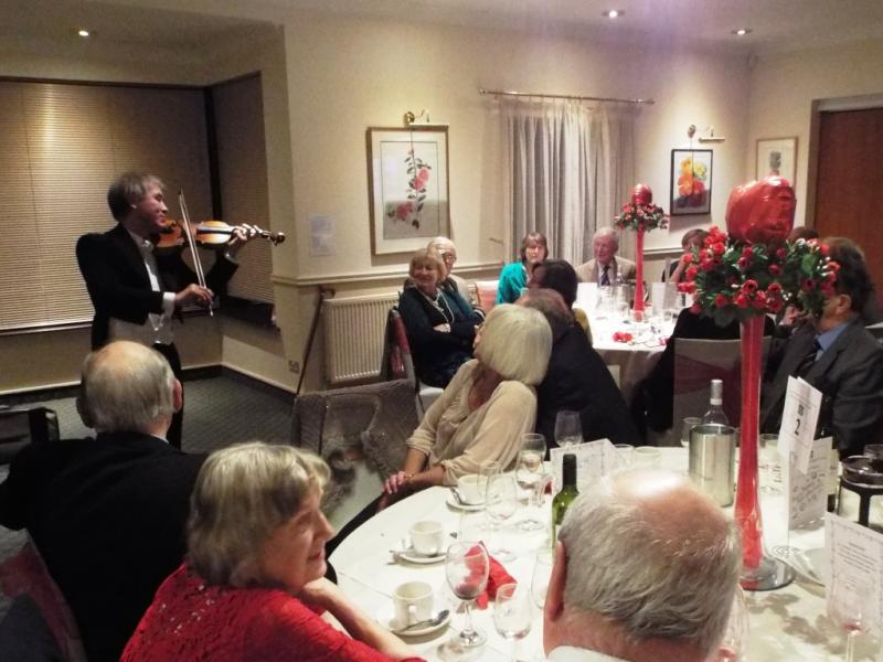 Valentines Dinner 2016 - Kai Choi entertaining the Guests