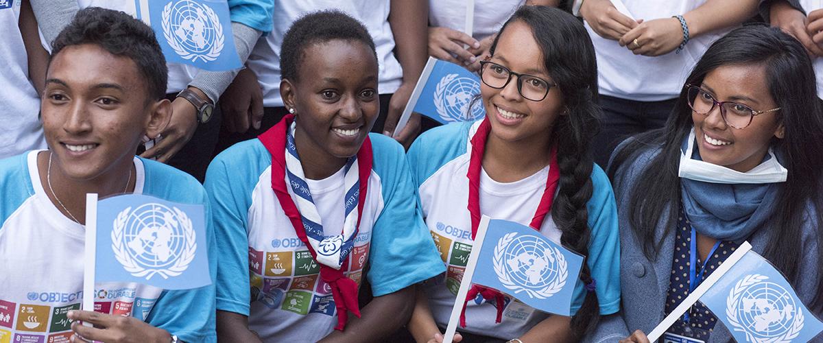 Students at an UN-backed development project site that supports vulnerable populations in Antananarivo, Madagascar. Credit: UN Photo/Mark Garten