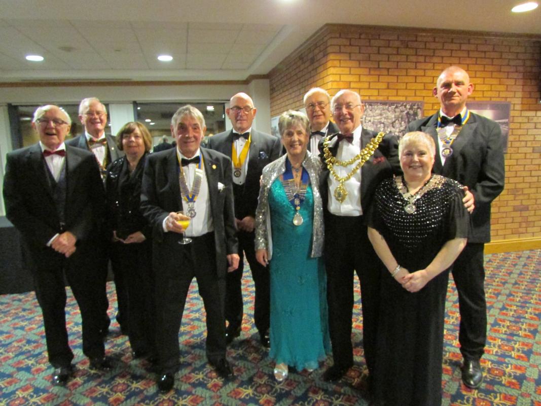 Wigan Rotary President Gwyneth Millard along with distinguished guests