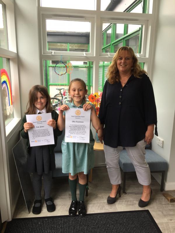 Erin Jones, Ella Cramman and their Headteacher