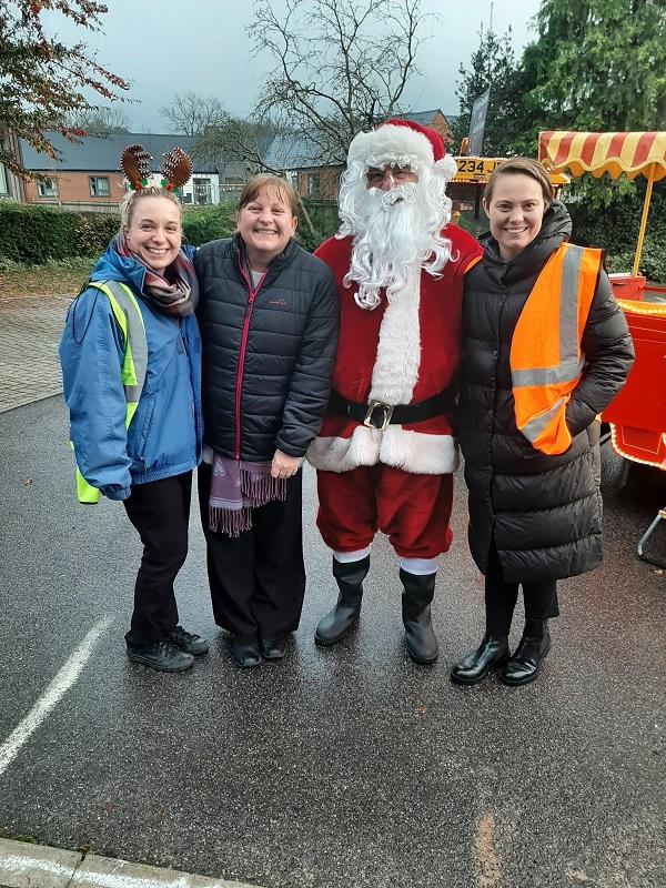 Father Christmas visits bright Horizons Nursery Otterbourne Hill - 