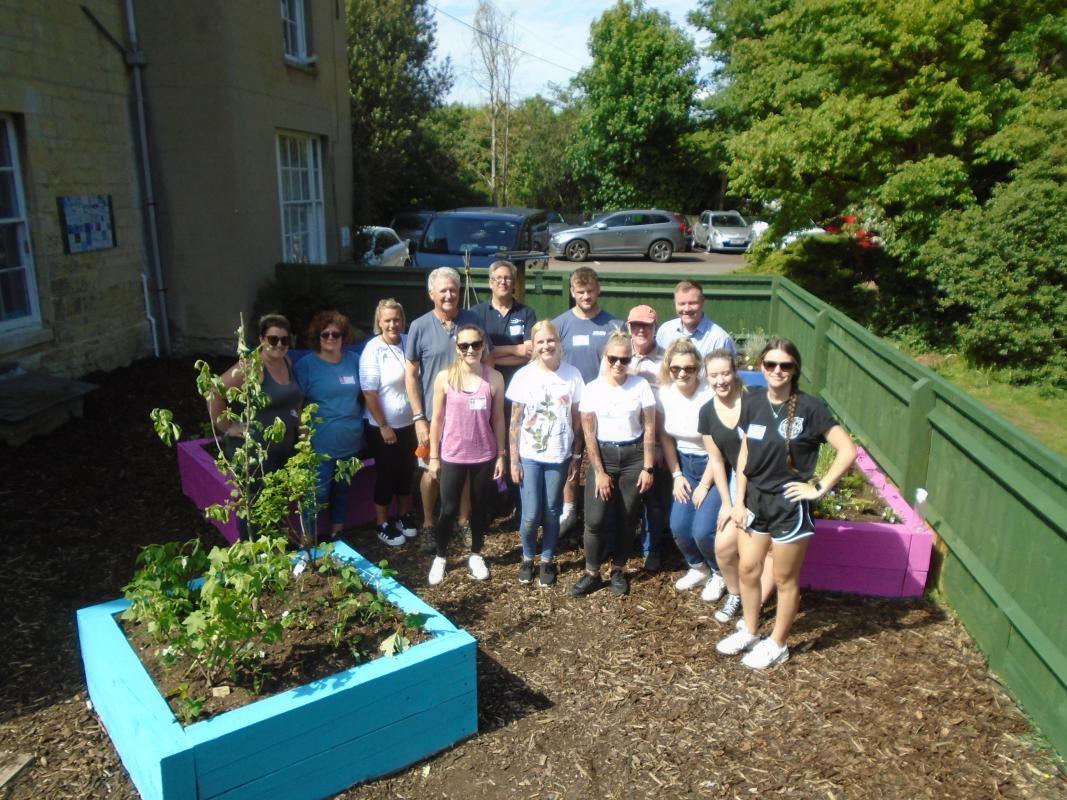 Redeveloped garden at Chilworth School - Chilworth House School sensory garden volunteers