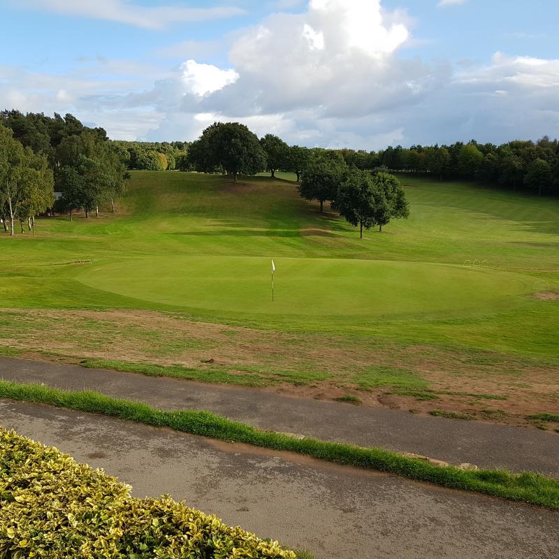 View over the 9th green and fairway