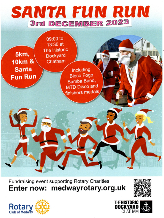 Flyer for Santa Fun Run