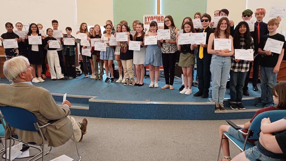 The Young Musicians after presentation of their certificates