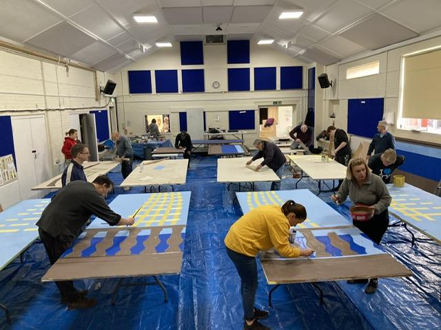 Volunteering for Chinnor Panto - Chinnor Panto painting 