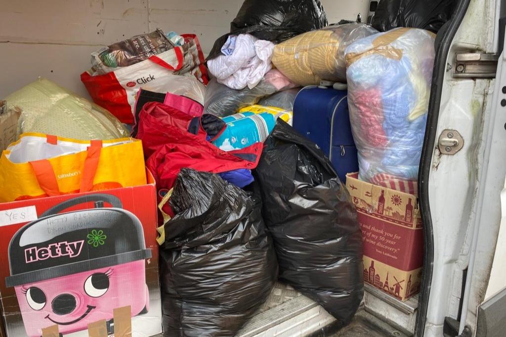 Collection of donated items for Ukraine - 18th March 2022: Donated items for Ukraine