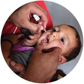Polio vaccine administered