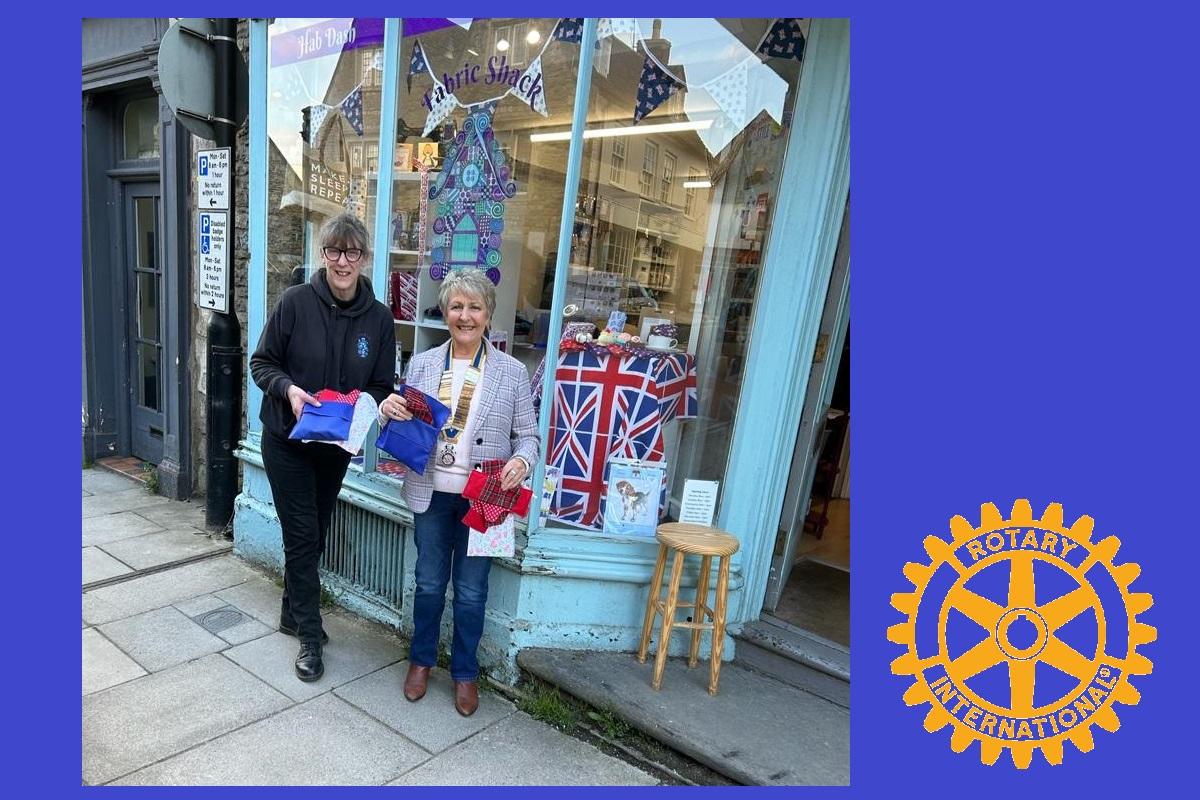 Helen Chapman with Rotary Club President Linda Locke