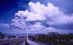 Mt Pinatubo shortly before the climatic eruption