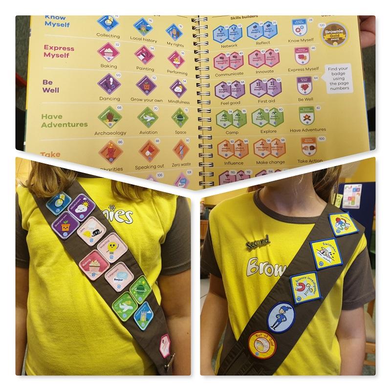 Badges of achievement 2nd Knighton Brownies