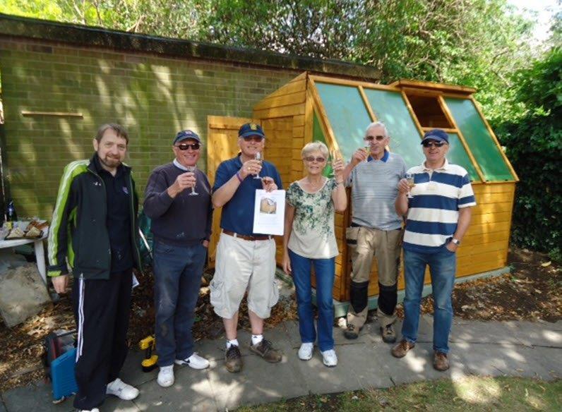 The Club funded, built and kitted out a potting shed for the local MIND