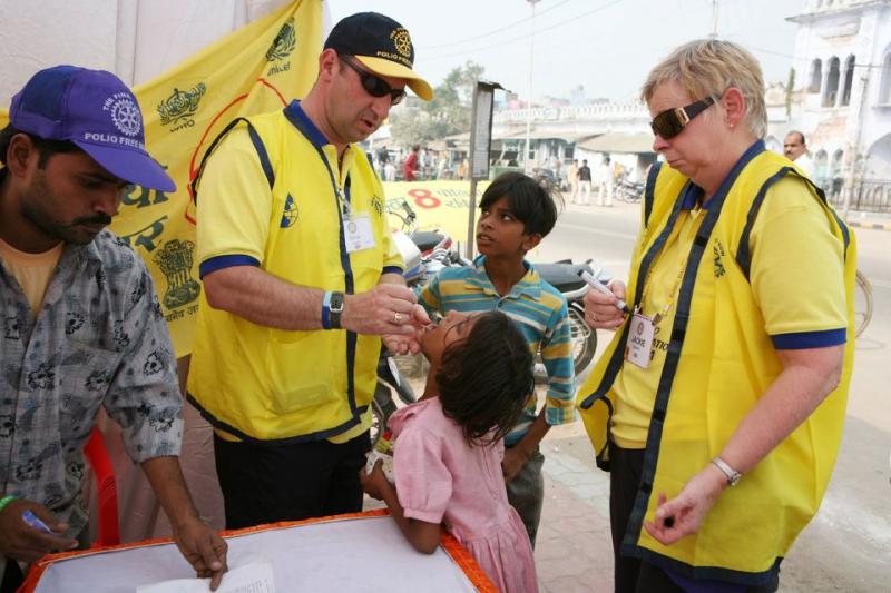 Rotarians at a National Immunisation Day