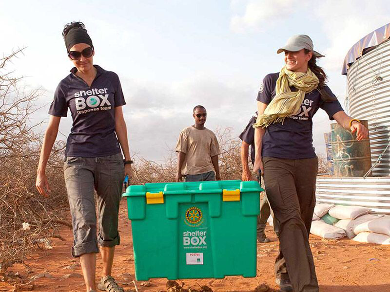 ShelterBox has been  a regular recipient of Club donations during the life of Rotary Club of Plymouth Mayflower