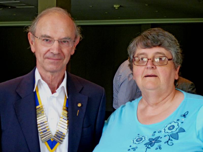 President Gordon and Assistant District Governor Margaret Taylor.