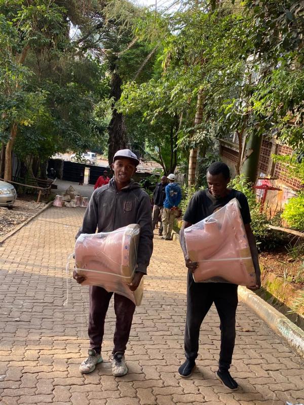 The toilets are arriving!