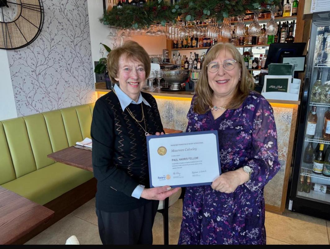 Newest member of Paul Harris Foundation Award