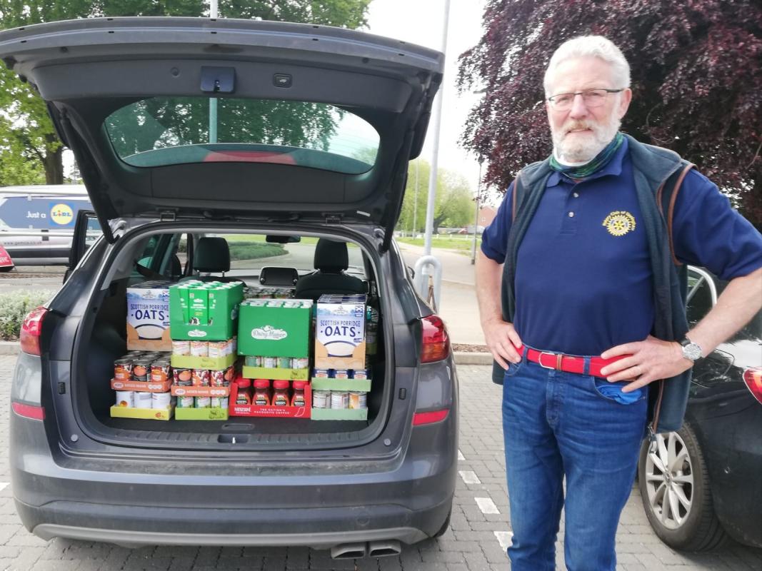 Colin collecting the final delivery to Rutland Food Bank