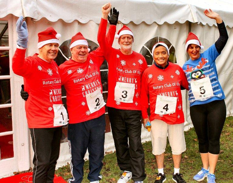 Some of our members raising funds for Arthur Rank Hospice Charity at their 5k fun run in Ely 2019