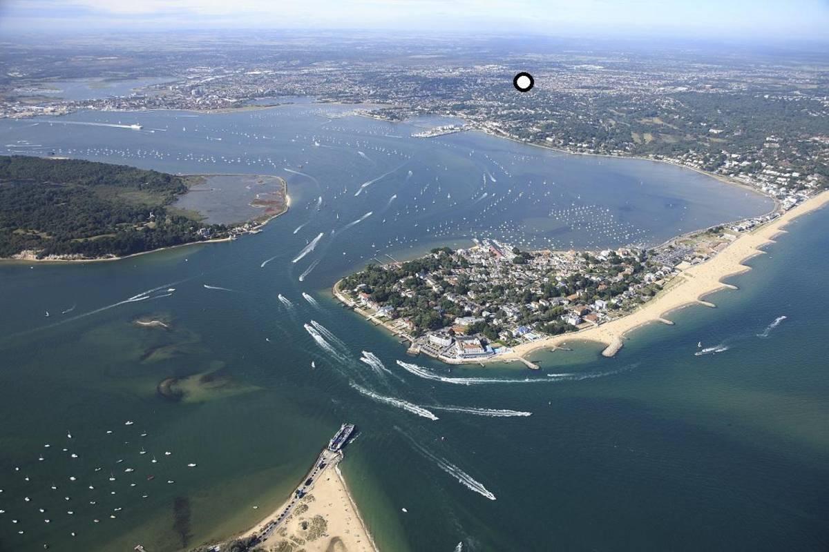 Sandbanks Peninsula with view of Poole Harbour 