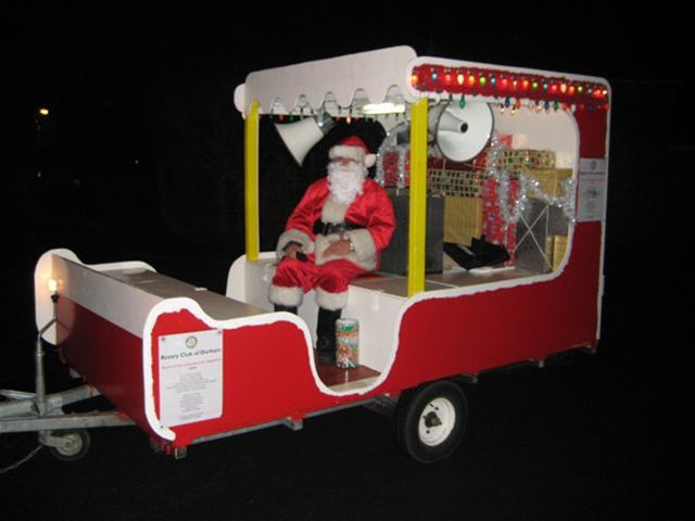 Santa on his sleigh