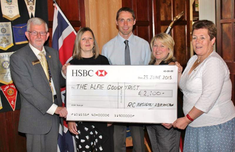 Donation to the Alfie Gough Trust