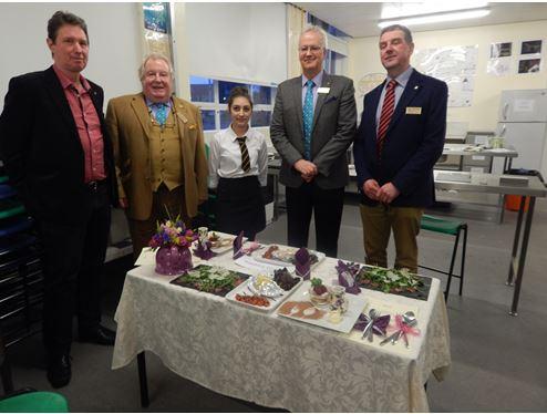 Rotary Young Chef Competition  - Arianna Scarpetta representing King Henry School at the Area YOung Chef competition.  There to support Arianna were four Rotarians from the Rotary Club of Abergavenny