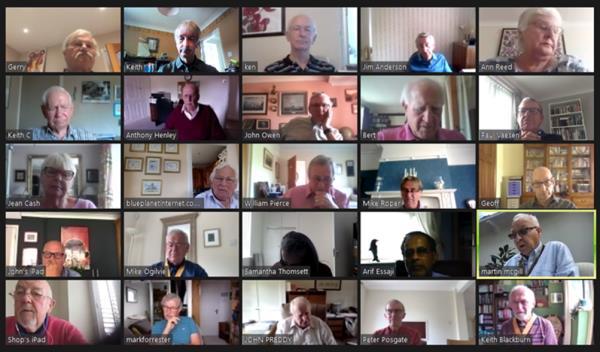 Some of the 33 attendees at the virtual handover meeting 